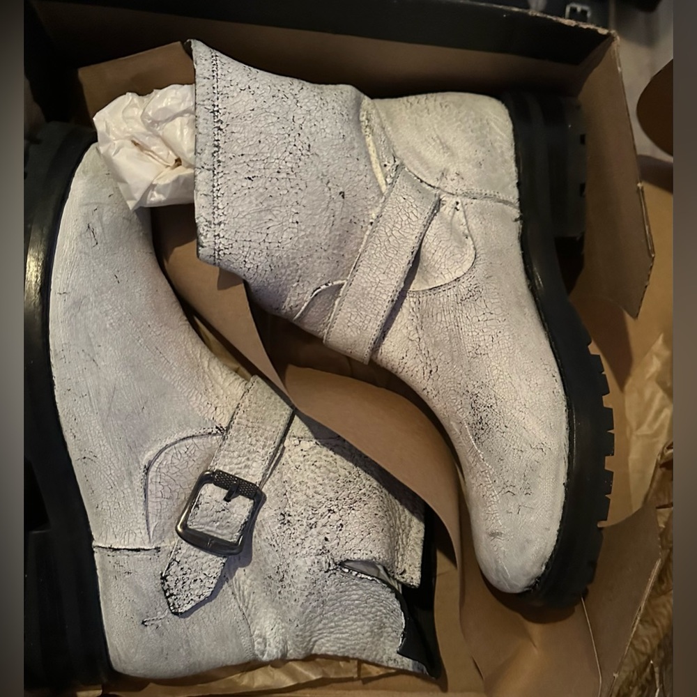 White Frye Boots